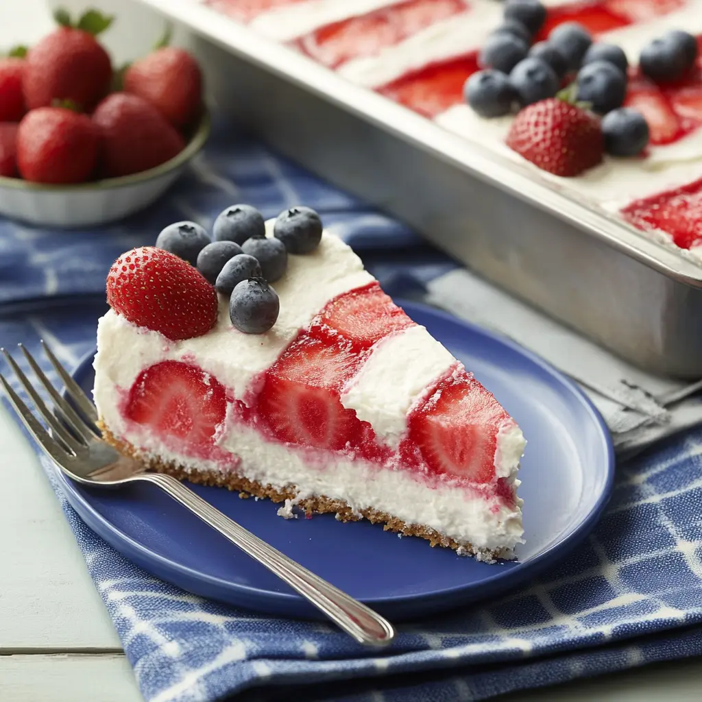 Easy Strawberry Jello Flag Cake: A Festive Delight for Summer Celebrations 10 0 2 14