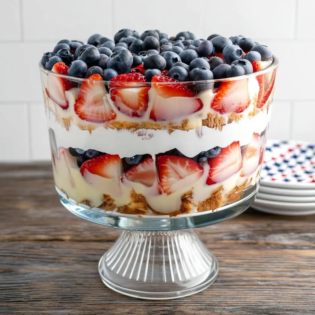 4th of July Trifle: The Ultimate Patriotic Layered Dessert 4 4th of July Trifle festive dessert