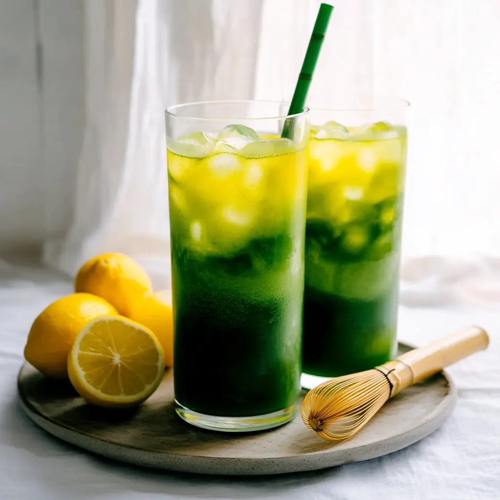 Matcha Tea Lemonade: The Ultimate Refreshing Recipe and Surprising Benefits 5 matcha tea lemonade ingredients on marble