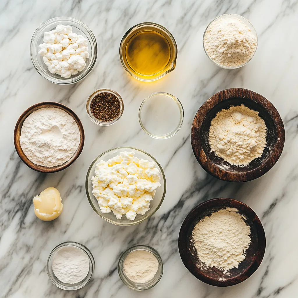 Ingredients for cottage cheese almond flour pizza crust