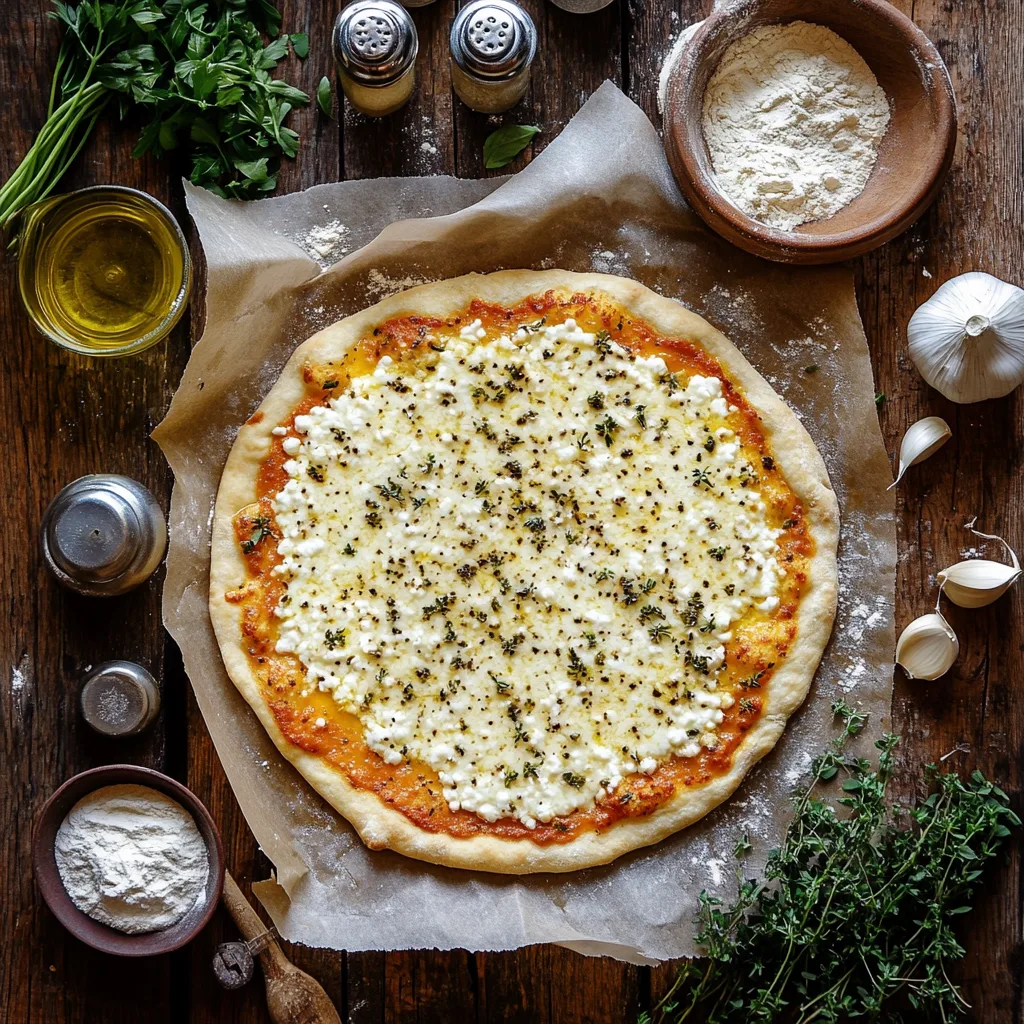 Self-rising flour and whipped cottage cheese for pizza crust