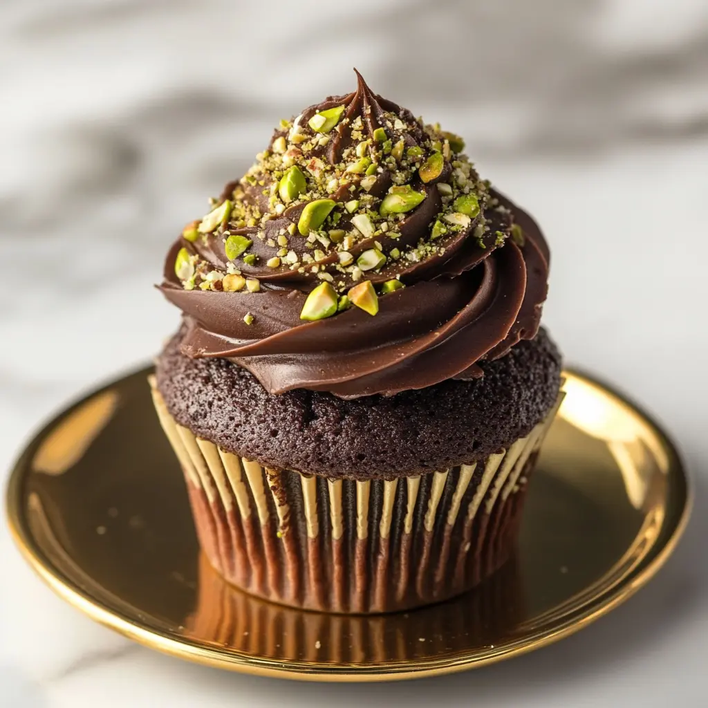Dubai chocolate bar cupcake luxury dessert