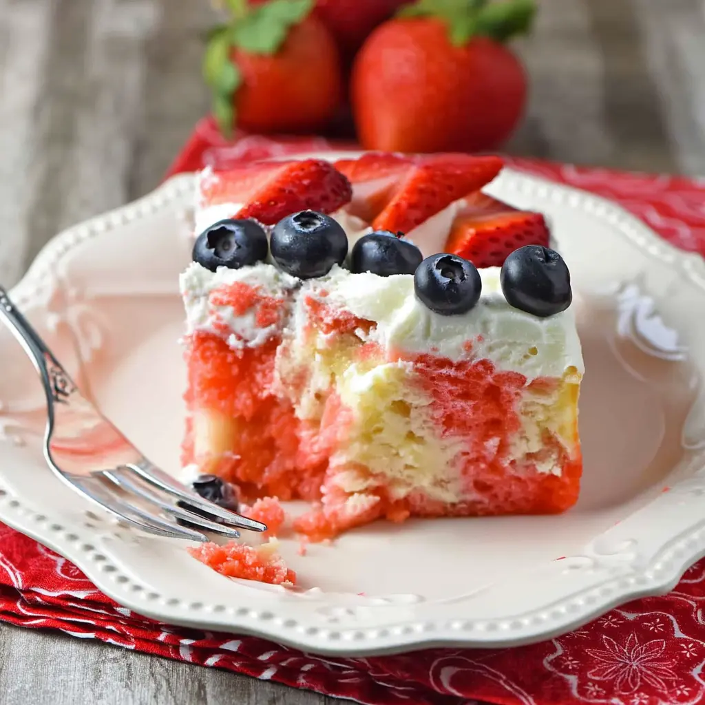 Easy Strawberry Jello Flag Cake: The Ultimate Patriotic Party Dessert 2 Easy Strawberry Jello Flag Cake