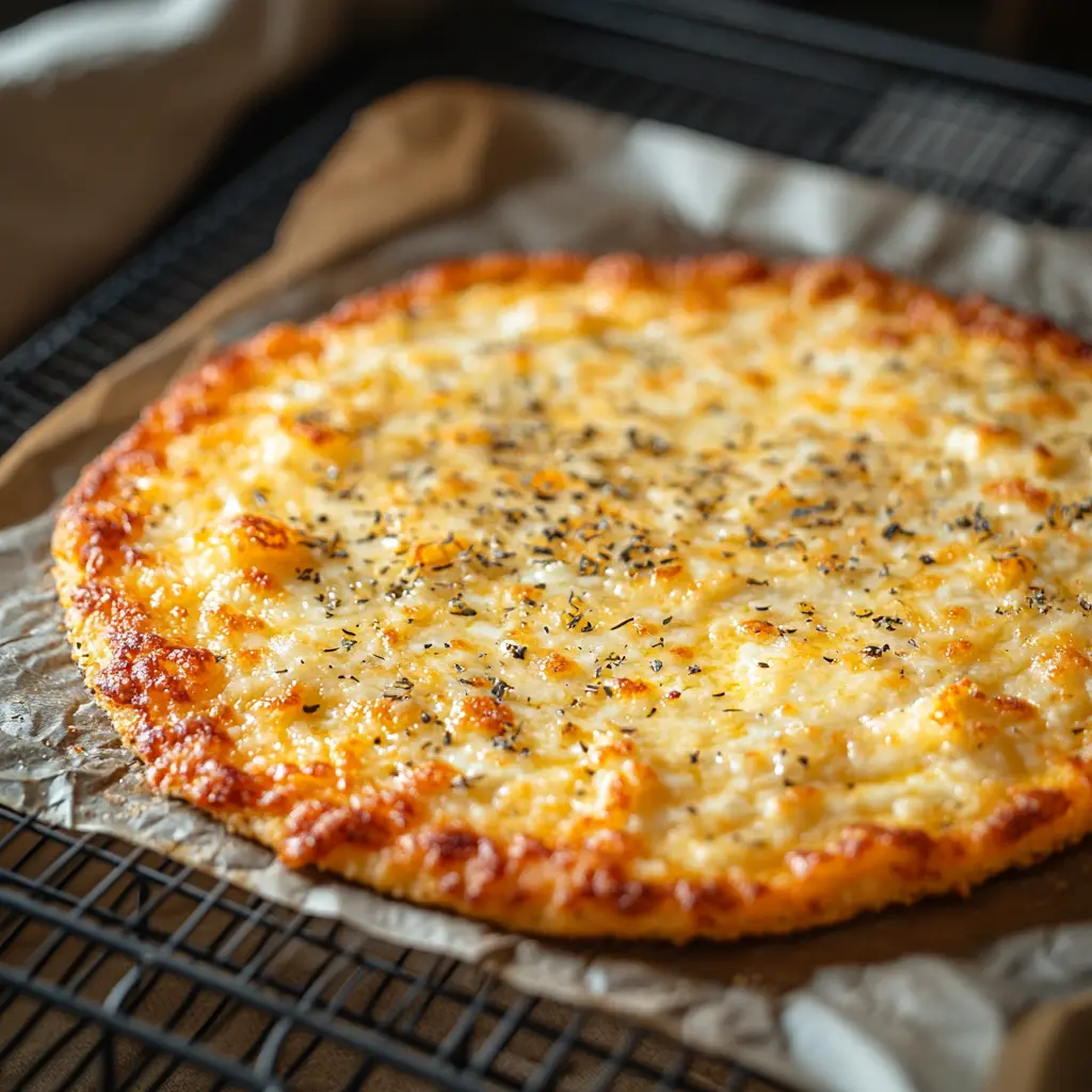 baked keto cottage cheese egg pizza crust