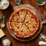 no egg cottage cheese pizza crust on wooden board