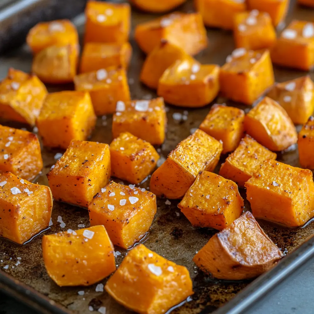 roasted sweet potatoes for viral sweet potato beef bowl