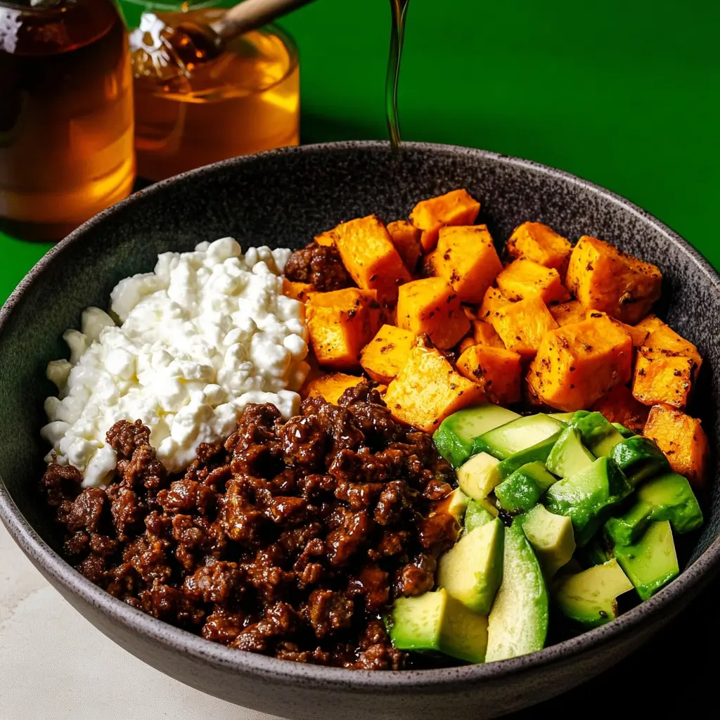 served viral sweet potato beef bowl