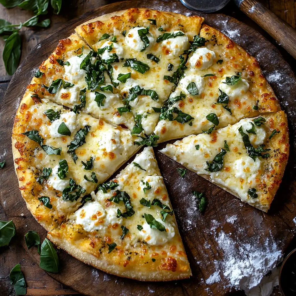 Sliced cottage cheese pizza ready to serve