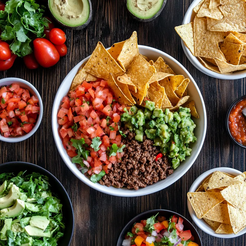 Serving Sweet Potato Beef Taco Bowls