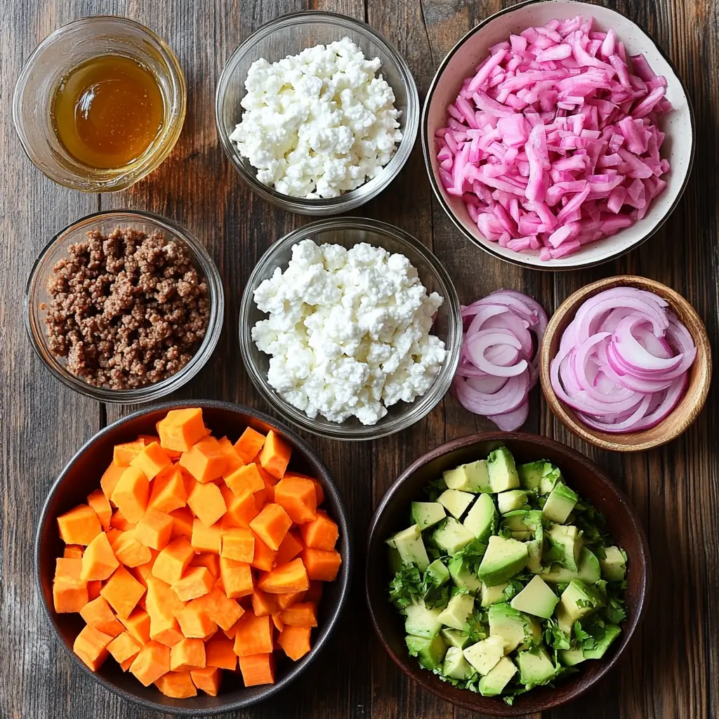 viral sweet potato beef bowl ingredients