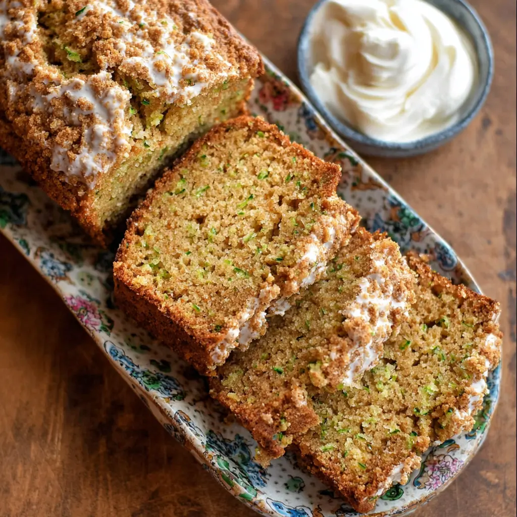 Zucchini Bread: A Moist and Delicious Treat 4 Freshly baked zucchini bread with a slice cut out