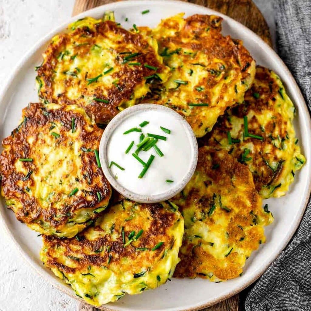 Zucchini Fritters: The Ultimate Guide to Crispy, Flavorful Bites 6 Served zucchini fritters with yogurt