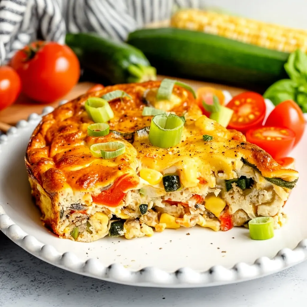 Zucchini Pie: Simple Summer Recipe for a Cheesy, Garden-Fresh Meal 4 Zucchini pie with fresh summer vegetables